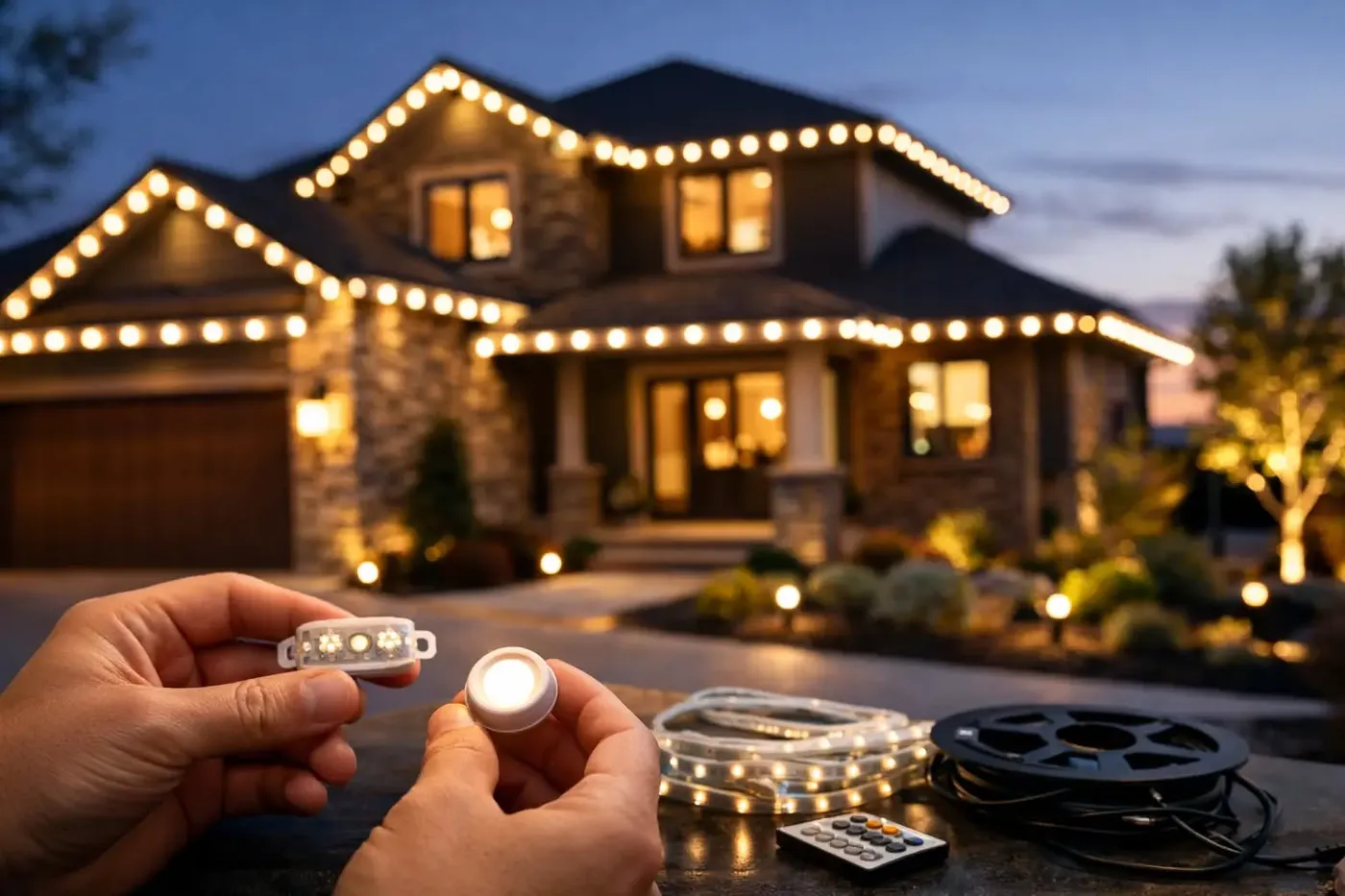 LED permanent lighting Christmas lights